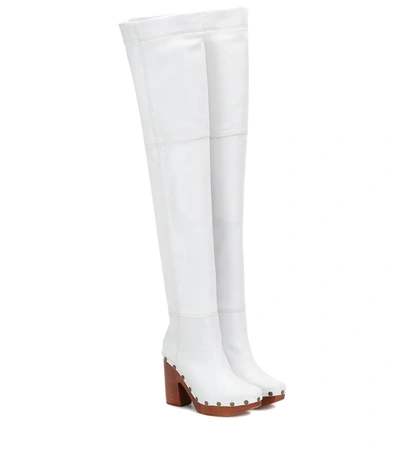 Jacquemus Les Bottes Sabots Leather Boots In White