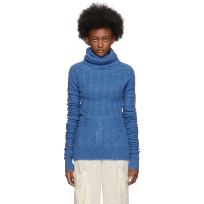 Jacquemus La Maille Sofia Alpaca-blend Sweater In Blue