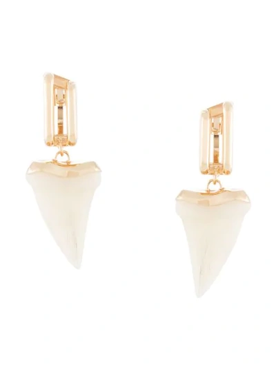 Chloé Shark's Tooth Clip-on Earrings In Gold