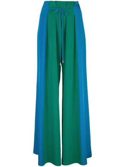 Cushnie Drawstring-waist Wide-leg Pants In Blue