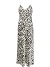 Anine Bing Rosemary Leopard-print Silk-satin Maxi Dress In White