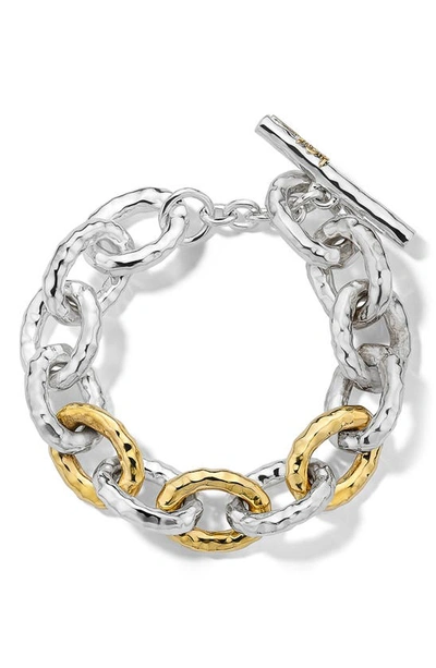 Ippolita Women's Classico Two-tone 18k-yellow-gold & Sterling Silver Toggle Bracelet In Mixed Metal