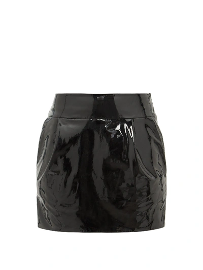Alexandre Vauthier Patent-leather Mini Skirt In Black