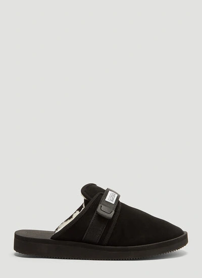 Suicoke Zavo Mab Suede Sandals In Black