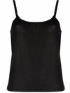 Majestic Scoop Neck Camisole Tee In Black