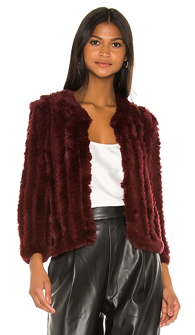 Heartloom Rosa Fur Jacket In Wine