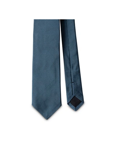 Prada Micro-faille Tie In Blue