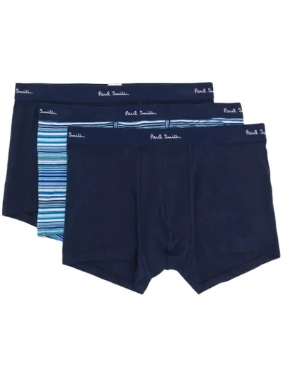 Paul Smith 3 Pack Boxers In Blue