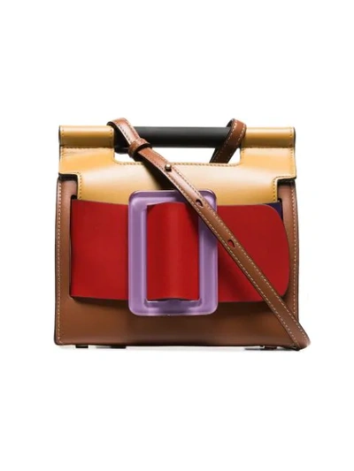 Boyy Multicoloured Romeo Leather Cross Body Bag In Brandy Amber
