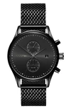 Mvmt Voyager Black Stainless Steel Chronograph Bracelet Watch