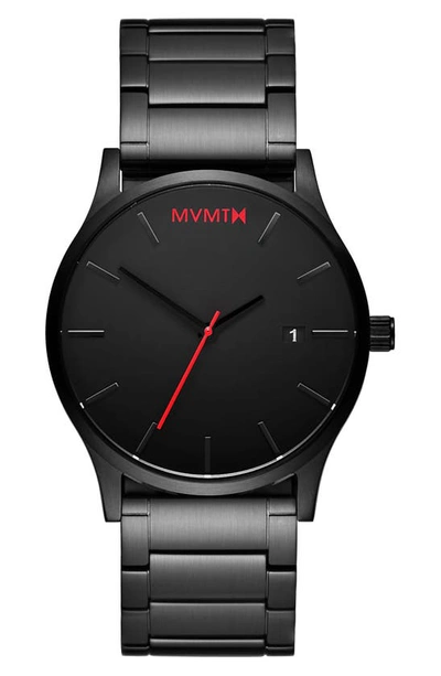 Mvmt Men's Classic Black Stainless Steel Bracelet Watch 45mm