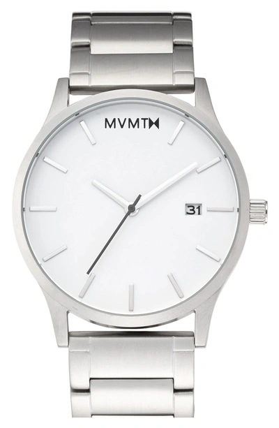 Mvmt Men's Classic Stainless Steel Bracelet Watch 45mm In Steel/ Steel