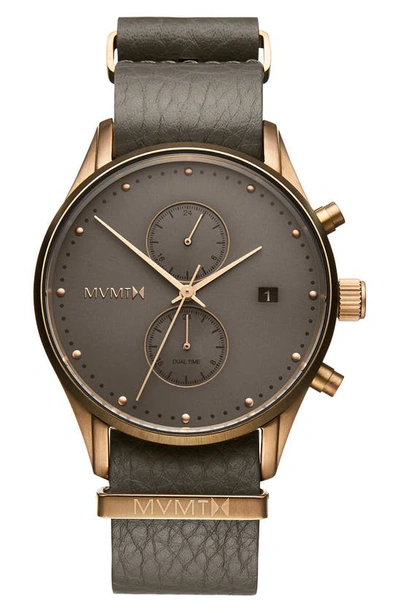 Mvmt Men's Voyager Graphite Nylon Strap Watch 42mm In Charcoal | ModeSens