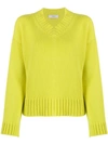Pringle Of Scotland Cashmere Long-sleeve Sweater In Green