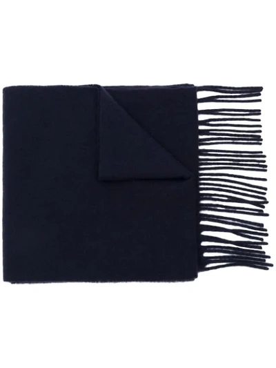 Acne Studios Embroidered Scarf In Blue