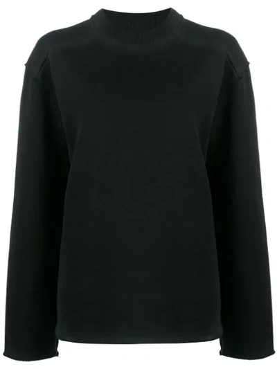Acne Studios Elongated Faded Sweatshirt In Black