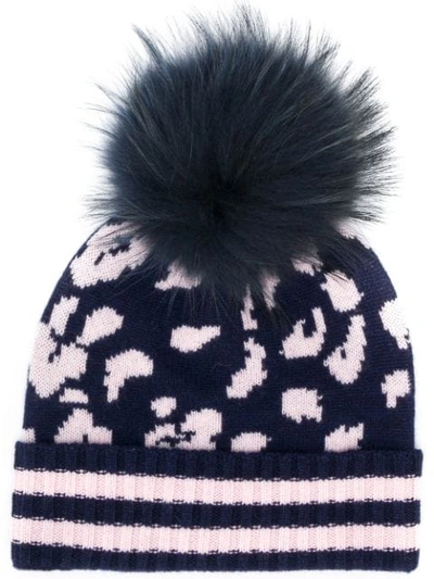 Missoni Leopard Beanie In Blue