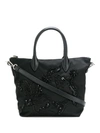 Prada Embellished Tote Bag In Black