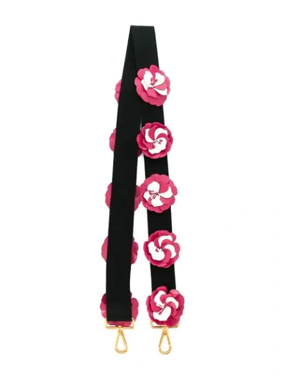 Prada Appliqué Floral Strap In F014a