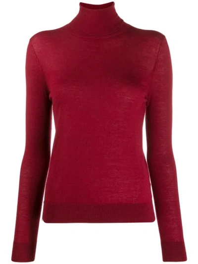 N•peal Roll Neck Jumper In Red