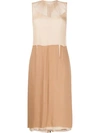 N°21 Sheer Panel Dress In Neutrals