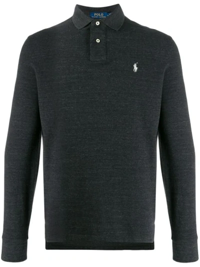 Polo Ralph Lauren Classic Long-sleeve Polo-shirt In Grey