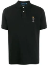 Polo Ralph Lauren Bear Logo Polo Shirt In Black