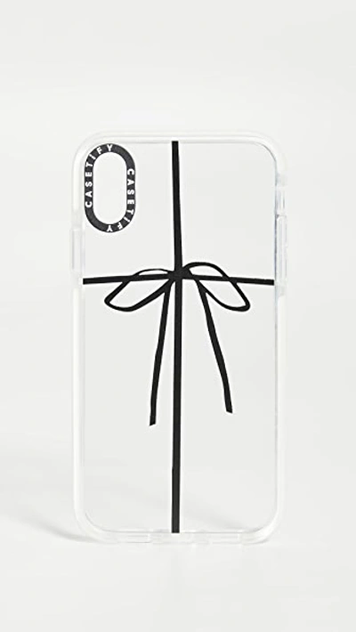 Casetify Bow Phone Case In Clear/black