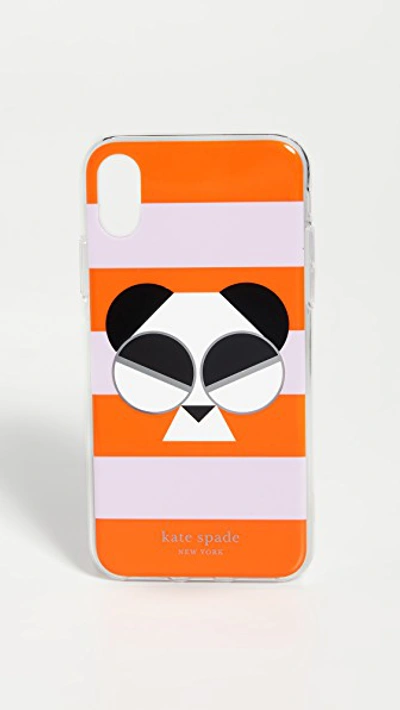 Kate Spade Gentle Panda Stripe Iphone Case In Multi