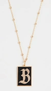 Maison Irem Gothic Initial Necklace In B