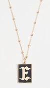 Maison Irem Gothic Initial Necklace In E