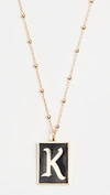 Maison Irem Gothic Initial Necklace In K