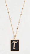 Maison Irem Gothic Initial Necklace In T