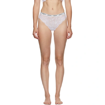 Aries White Lace Brazilian Briefs