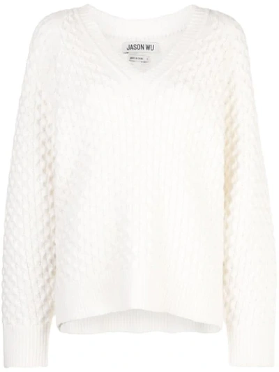 Jason Wu Pullover Mit V-ausschnitt In White