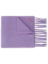 Acne Studios Boiled Knitted Scarf In Purple