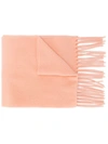 Acne Studios Animal Embroidered Scarf In Ad2-salmon Pink