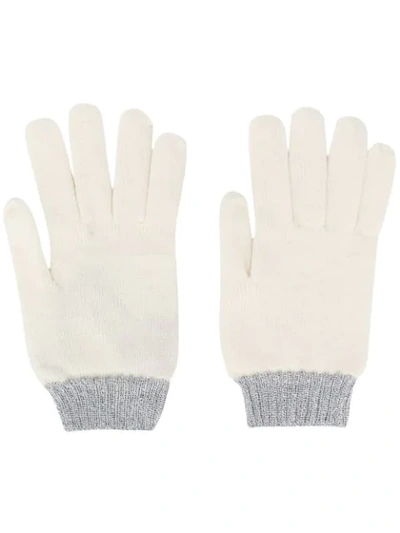 Missoni Two-tone Gloves In S006a White