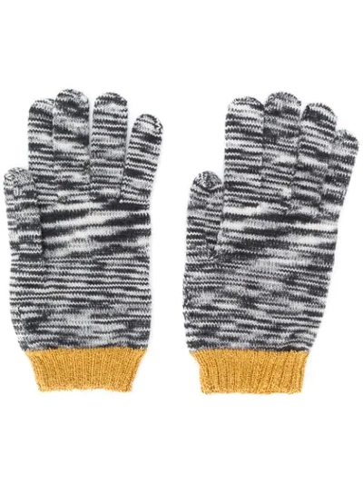 Missoni Pattern Knit Gloves In Black