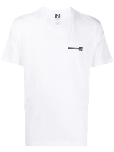 Les Hommes Urban Graphic Print T-shirt In White