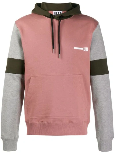 Les Hommes Urban Color-block Hoodie In Pink