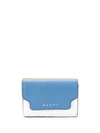 Marni Tri-fold Colourblock Wallet In Blue
