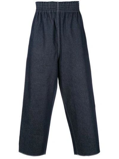 Camiel Fortgens Elasticated Waist Trousers In Blue