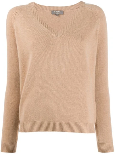 N•peal Bold Stripe Jumper In Neutrals