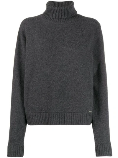 Dsquared2 Roll-neck Sweater In 860m Grey Mel