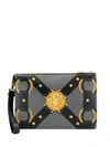 Versace Clutch Mit Medusa-print In Grey