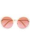Chloé Carlina Sunglasses In Gold