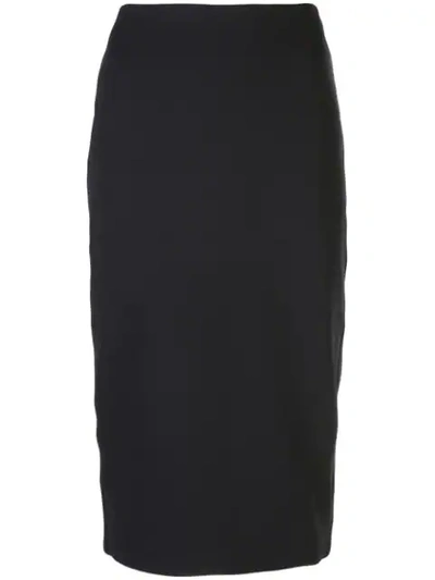 The Row High Waisted Pencil Skirt In Black