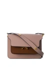 Marni Push-lock Satchel In Z258b Quartz + Maroon + (anthracire