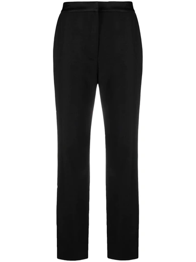 Balmain Straight-leg Wool Cropped Trousers In Black